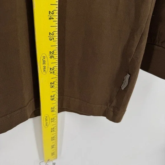 Woolrich First Fork Mock Neck Large Wood Brown Long Sleeve Cotton Shirt 8089 - Picture 5 of 6